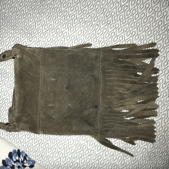 Zara fringe cross body in grey suede - Picture 3 of 3